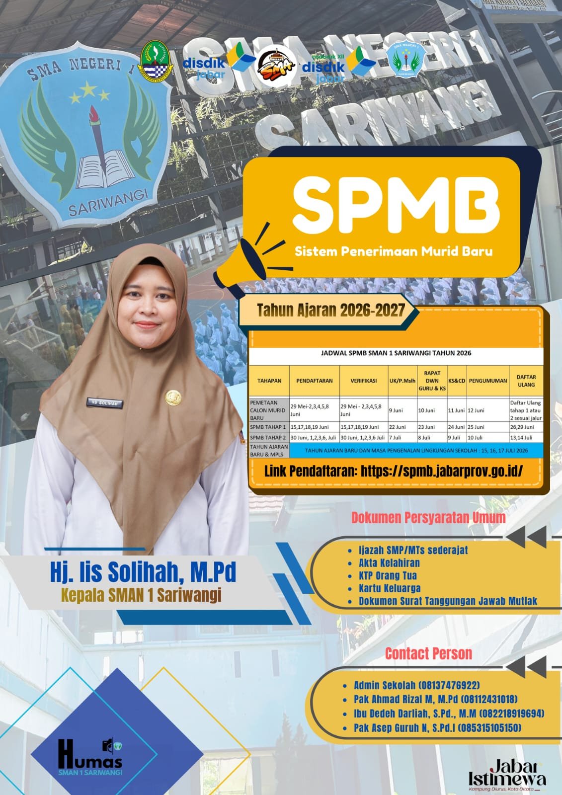 Brosur Resmi SPMB SMAN 1 Sariwangi 2026